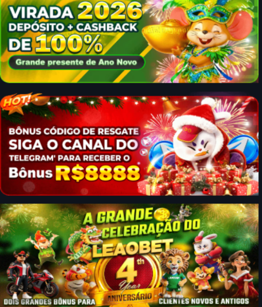 Os bônus para jogadores brasileiros da Leao Bet estão disponíveis após o registro.